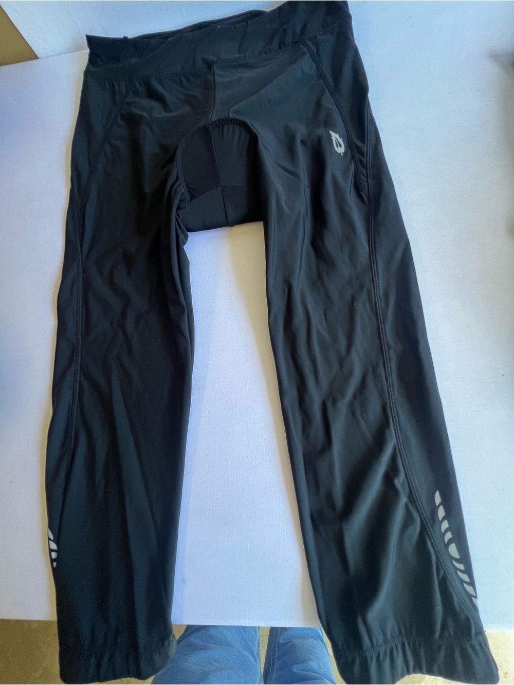 BALEAF HIGH-WAISTED BLACK PADDED CYCLING CAPRI’S W/UPF 50 +. SIZE XL. NWT